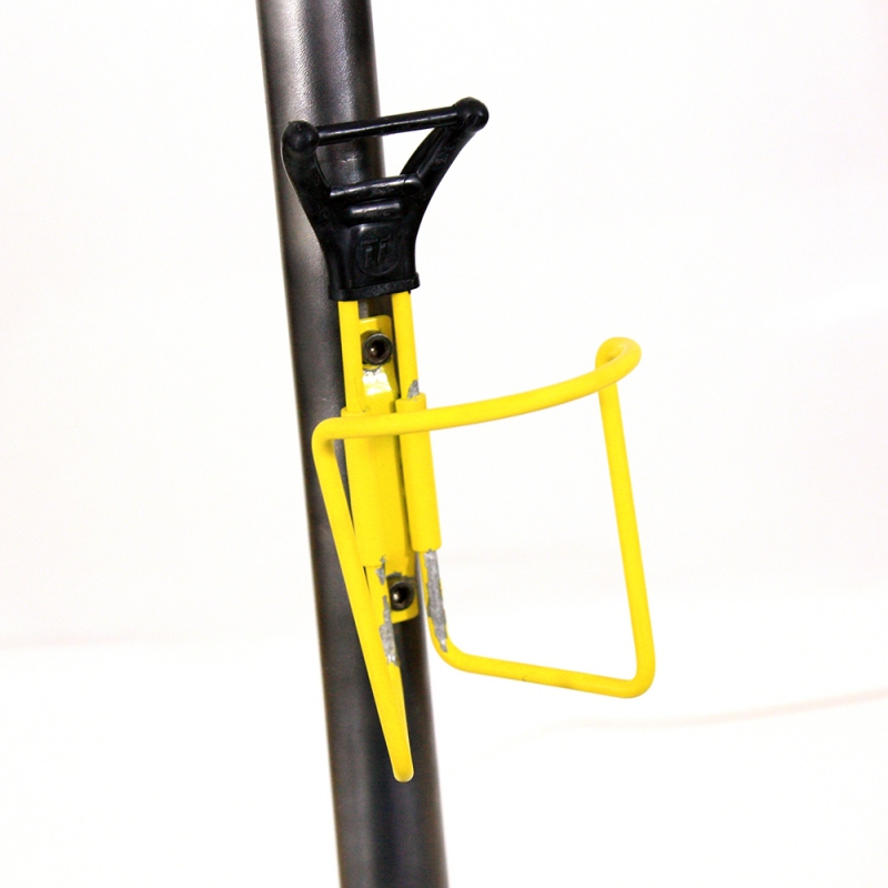 Black and Yellow T.A. bottle cage with screw