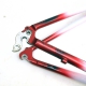 Black white and red Frame and Forks 650 Geliano Duret Size 36