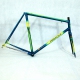 Blue, green and yellow frame and fork Bernard Hinault Columbus Brain Size 56