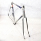Silver Frame and Forks Peugeot A400 Comete Pechiney Size 56